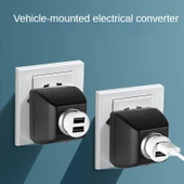 Araç Güç İnvertörü 90-240V AC den 12V DC ye 600mA EU Fişli - 5
