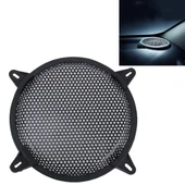 8 Inç Araba Metal Siyah Yuvarlak Delikli Subwoofer Hoparlör Koruyucu Kapağı Sabit Tutuculu - 1