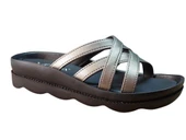 VOGA 1727 PLATİN CİLT DÜZ TABAN COMFORT CASUAL GÜNLÜK TERLİK - 1