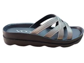 VOGA 1727 PLATİN CİLT DÜZ TABAN COMFORT CASUAL GÜNLÜK TERLİK - 3