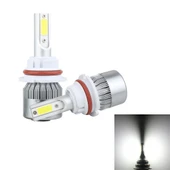 9007 Model 18W 1800 Lumen 6000K IP68 Casnbus Sabit Akım Araba LED Far 2 COB Lambalı Beyaz Işık - 1