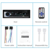 SWM-530 12V Evrensel Araç Çift USB Şarj Cihazı Radyo Alıcısı MP3 Çalar FM ve Bluetooth Destekli Uzaktan Kumandalı - 5