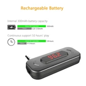 Doosl DSER107 Çok Fonksiyonlu Araç FM Verici Kablosuz Müzik Alıcısı 35mm Jack LCD Ekran Eller Serbest Çağrı Siyah - 4