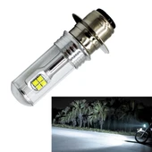 Motosiklet Farı 750LM 6000K Beyaz H6M P15D 40W 8 LED Ampul DC 12-24V - 1