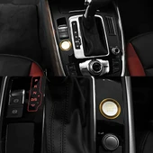 Audi Araç Motoru Başlatma Düğmesi Halkası Trim Altın Renk Alüminyum Alaşım Sticker - 8