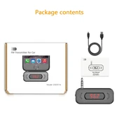 Doosl DSER107 Çok Fonksiyonlu Araç FM Verici Kablosuz Müzik Alıcısı 35mm Jack LCD Ekran Eller Serbest Çağrı Siyah - 8