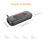 Doosl DSER107 Çok Fonksiyonlu Araç FM Verici Kablosuz Müzik Alıcısı 35mm Jack LCD Ekran Eller Serbest Çağrı Siyah - 2