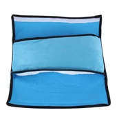 Çocuk Bebek Emniyet Kemeri Yumuşak Boyun Destekli Başlık Yastığı Omuz Pedi Mavi 2'li Set - 3