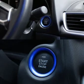 Mazda Araç Motor Başlatma Düğmesi Mavi Alüminyum Alaşım Yüzük Süsleme CX4 CX5 Axela Atenza - 9