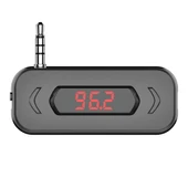 Doosl DSER107 Çok Fonksiyonlu Araç FM Verici Kablosuz Müzik Alıcısı 35mm Jack LCD Ekran Eller Serbest Çağrı Siyah - 1