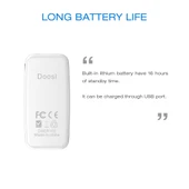 Doosl DSER102 Mini Araç Bluetooth Kablosuz Müzik Alıcısı 35mm Stereo Girişli Beyaz - 4