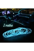 LUXE Araç Araba Içi Torpido Şerit Ledi Renkli Ip Neon Ip Led 2 Metre Buz Mavi - 1