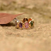 14k Altın Renkli Taşlı Yüzük thumbnail 2