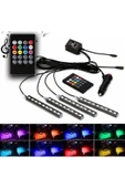 Car And More 4 Parçalı Uzaktan Kumandalı Ayak Altı Aydınlatma 12 Led Çok Renkli Araba Ledi thumbnail 1