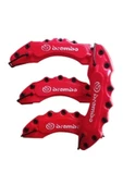 cararts Brembo Uyumlu Kaliper Kapağı 4'lü Set – Sportif Ve Isıya Dayanıklı Tasarım (KIRMIZI) - 1