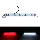 10W 30 LED SMD 2835 Beyaz ve Kırmızı Işık Araç Yedek Yardımcı Fren Lambası 12V Kablo Uzunluğu 60cm - 1