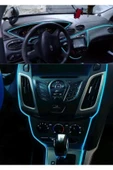 LUXE Araç Araba Içi Torpido Şerit Ledi Renkli Ip Neon Ip Led 2 Metre Buz Mavi - 2