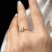 14 Ayar Altın Kaplumbağa Figürlü Yüzük thumbnail 3