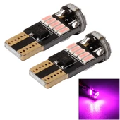 2 Adet DC 12V 2W 240LM 5500K T10 4014 15SMD Araba Genişlik Lambası Park Lambası Pembe Işık - 1