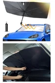 Astra Market Katlanabilir Araç Ön Camı Güneş Koruyucu Gölge Şemsiye Araba Şemsiyesi (130X75 CM) thumbnail 5