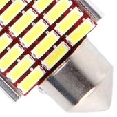2 Adet DC 12V 6W 36MM Çift Uçlu Araba Kapı Lambası Beyaz LED Okuma Lambası 27 LED SMD 3014 - 6