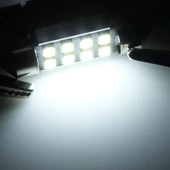 2 Adet 41mm Festoon 3W 300LM Beyaz Işık 8 LED 3528 SMD Canbus Hatasız Araba Okuma Lambası DC 12V - 5