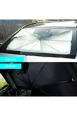 Microcase Oto Katlanabilir Güneşlik Şemsiye Ön Cam Gölgelik 125x75cm Özel Esnek Saplı Güneş Koruyucu Al4521 thumbnail 6