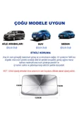 Microcase Oto Katlanabilir Güneşlik Şemsiye Ön Cam Gölgelik 125x75cm Özel Esnek Saplı Güneş Koruyucu Al4521 thumbnail 5