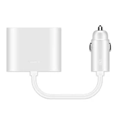 Xiaomi Youpin ROIDMI 2si1 Araba Çakmak ve Çift USB Hızlı Şarj Cihazı Beyaz 120W 10A - 1