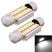 2 Adet 36mm 2W 160LM Beyaz Işık 16 LED SMD 4014 Hatasız Plaka Lambası - 1