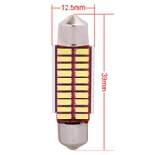 2 Adet 39mm 2W 200LM Beyaz Işık 20 LED SMD 4014 Hatasız Plaka Lambası Araç Ampulü - 4