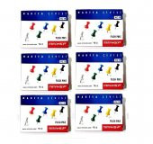 Harita Çivisi Pano İğnesi Mimaks Renkli Harita Çivisi 6 Paket - 1