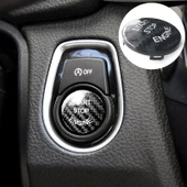 BMW E90 Karbon Fiber Motor Çalıştırma Düğmesi Dekoratif Kapak Siyah - 1