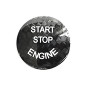 BMW E90 Karbon Fiber Motor Çalıştırma Düğmesi Dekoratif Kapak Siyah - 2