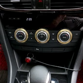 Mazda Atenza Alüminyum Klima Düğmesi Kapağı Seti 3 Parça Altın - 1