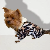 Leo Chique Polar Kapşonlu Köpek Tulumu Kıyafeti - 7