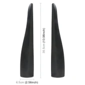 Siyah Uzun Silikon Araba Tampon Koruyucu Şerit 35.5x6.5x0.5 cm - 2
