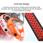 Xiaomi Mi Band 3 ve 4 Uyumlu Siyah Gri Silikon Bileklik - 5
