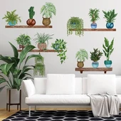 Tropikal Bitkiler Duvar Stickerı Model B thumbnail 2