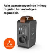 Xenon Smart Taşınabilir Kablosuz Hızlı Şarj Cihazı Type-C Ac USB 3.0 Güç Çıkışı LED Lamba 24000 Mah Güç Istasyonu X6801 - 8