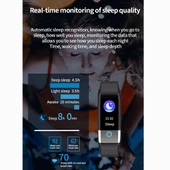 X1 1.08 İnç Renkli Ekran IP67 Su Geçirmez Akıllı Saat Bileklik Siyah - 10