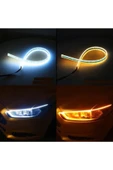 FESAN Far Üstü Kayar Sinyalli Led Gündüz Farı Şerit Lamba Takımı 60 cm thumbnail 1