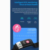 X1 Akıllı Saat Bileklik 1.08 Inç Renkli Ekran IP67 Su Geçirmez Mavi - 6
