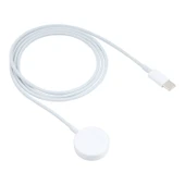 Apple Watch Manyetik Kablosuz Hızlı Şarj Kablosu Type-C USB-C Beyaz 1 Metre - 1