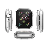 Apple Watch Series 5 ve 4 40mm Tam Kapsamlı Kaplama TPU Kılıf Gri - 4
