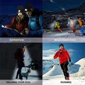 Outdoor Gece Koşusu ve Balıkçılık için LED Işıklı Bluetooth 50 Örgü Bere Lacivert - 7