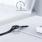 Apple Watch Manyetik Kablosuz Hızlı Şarj Kablosu Type-C USB-C Beyaz 1 Metre - 7