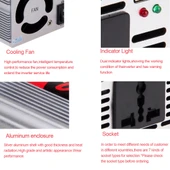 SUVPR DY 8102 150W 12V DC den 220V AC Araç Güç İnvertörü 500mA USB Portlu ve Evrensel Prizli - 8