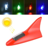 Güneş Enerjili Köpekbalığı Yüzgeci Yüksek Konumlu Alarm Lambası Kırmızı - 1