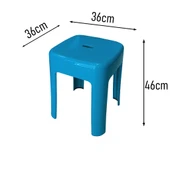 Saban Tabure Sağlam Plastik Kırılmaya Dayanıklı Bahçe, Balkon ,Banyo Koyu  Turkuaz - 2
